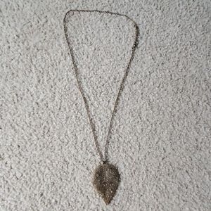 Gold leaf necklace